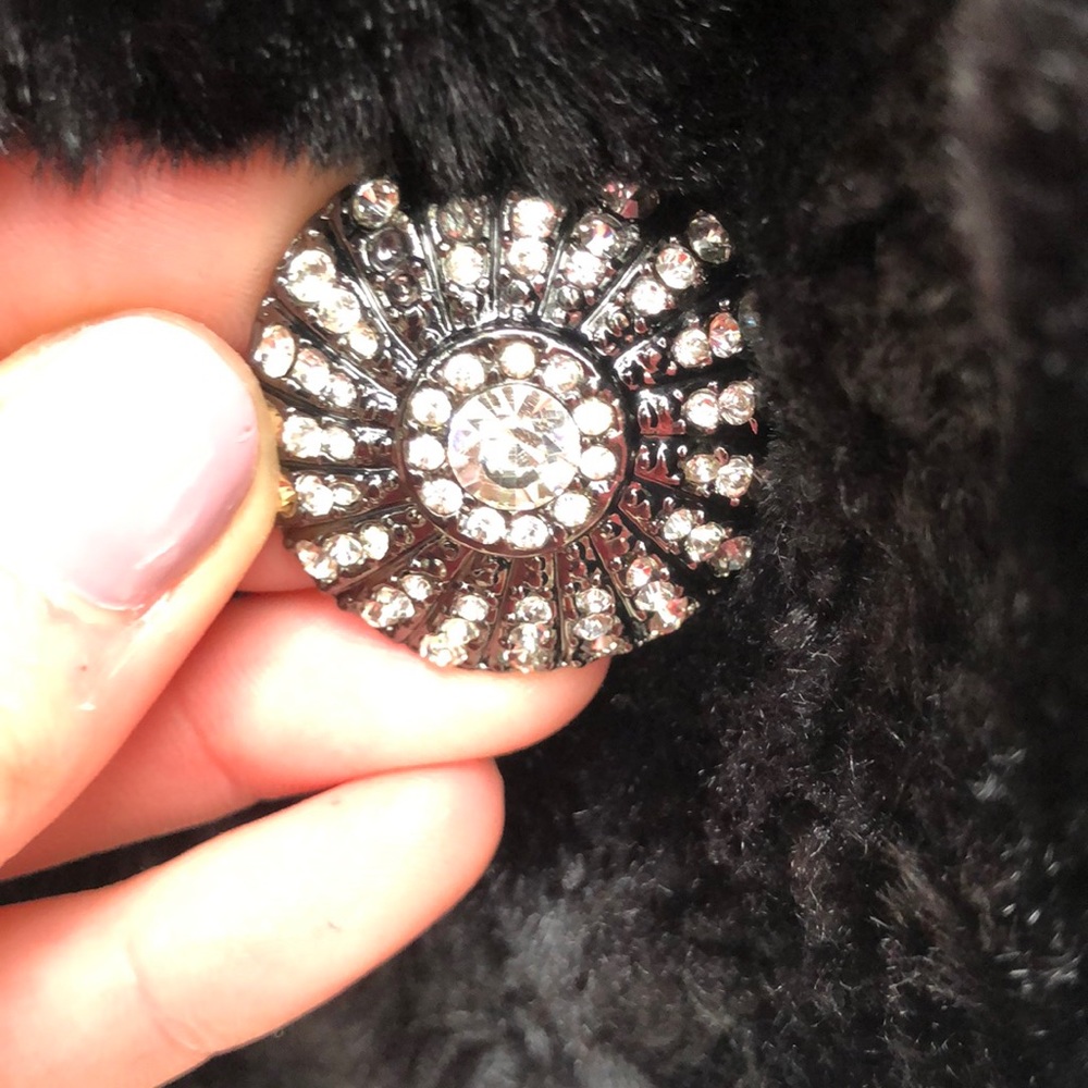 INC Black Faux Fur Coat - Picture 2 of 6